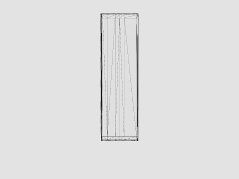 Wardrobe PARIS 180 White Modello 3D