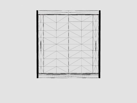 Wardrobe PARIS 203 White 3D Model