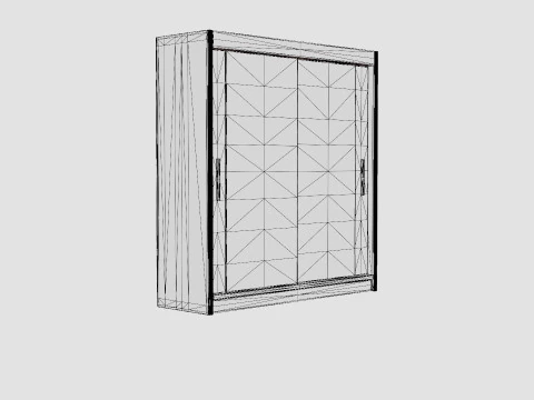 Wardrobe PARIS 203 White 3D Model