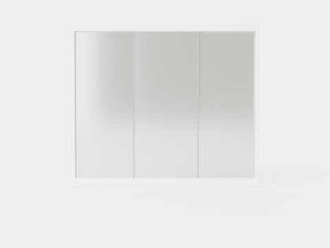 Wardrobe PARIS LUX 250 White 3D Model