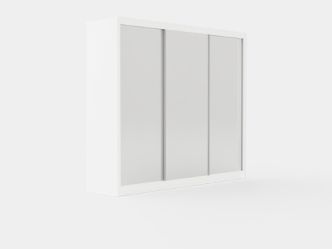 Wardrobe PARIS LUX 250 White 3D Model