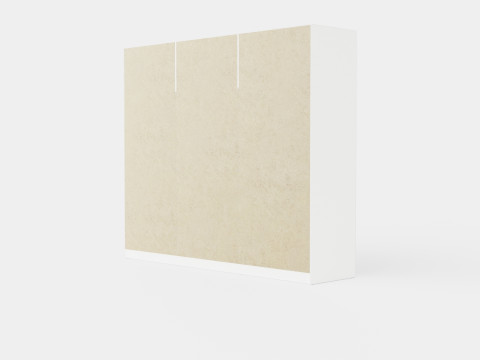 Wardrobe PARIS LUX 250 White 3D Model