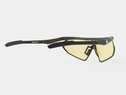 Adidas Sport - Brown SP0001 Sport Glasses 3D Model