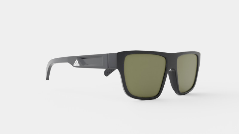Adidas Sport - Green SP0008 02N Sport Glasses 3D Model .c4d .max .obj .3ds .fbx .stl .blend