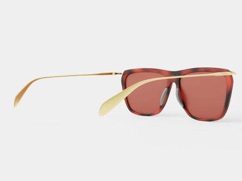 Alexander McQueen - AM0143S 001 Sunglasses Modelo 3D