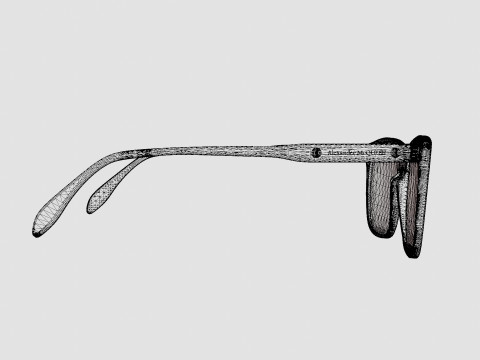Alexander McQueen - AM0191O 001 Glasses Model 3D