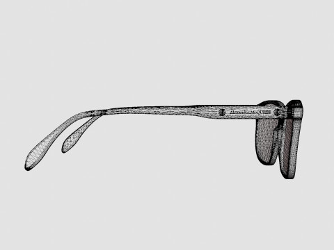 Alexander McQueen - AM0191O 002 Glasses 3D 모델