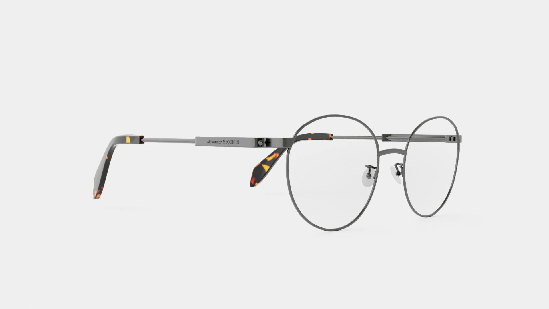 Alexander McQueen - AM0232O 002 5219 Glasses 3D Model .c4d .max .obj .3ds .fbx .stl .blend 