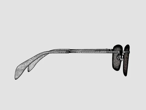 Alexander McQueen - AM0278O 001 Glasses 3D Model