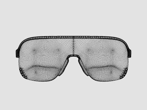 Alexander McQueen - AM0294SA 001 Sport Glasses Model 3D