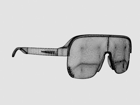 Alexander McQueen - AM0294SA 001 Sport Glasses Model 3D