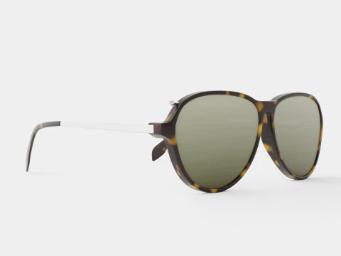 Alexander Mcqueen - AM0193S 004 サングラス 3Dモデル