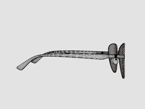 Balenciaga - BB0011S 001 Sunglasses 3D Model