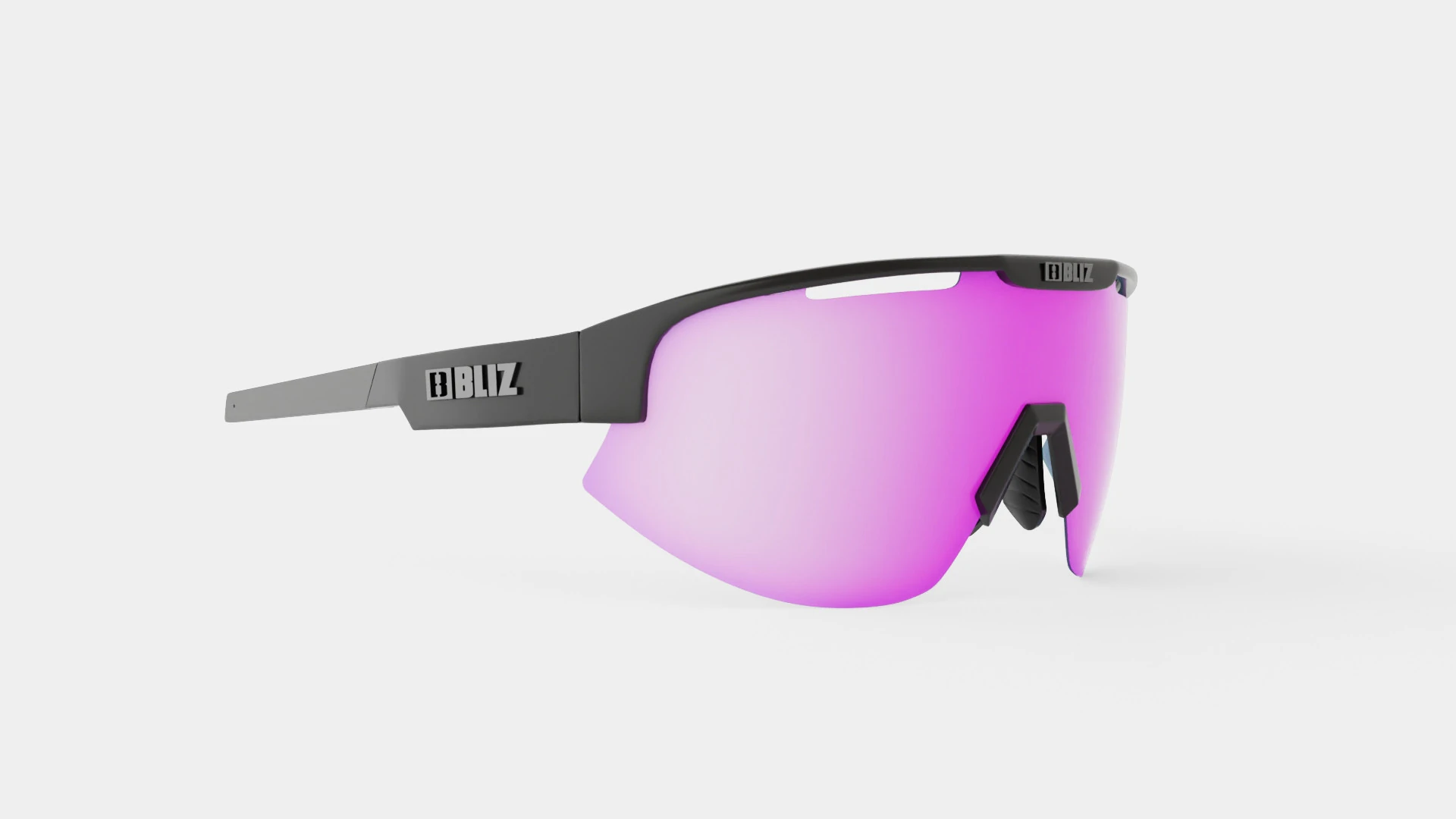 Bliz - Matrix Nordic Light Matt Black Sport Glasses 3D Model .c4d .max .obj .3ds .fbx .stl .blend 