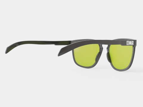 Bliz - Smoke w rose gold multi Ace Rubber Black Sport Glasses Modèle 3D