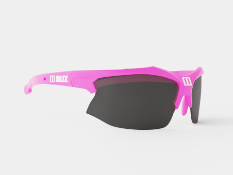 Bliz - Smoke w silver mirror Hybrid Small Pink Sport Glasses 3D Model