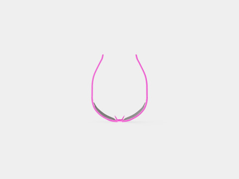 Bliz - Smoke w silver mirror Hybrid Small Pink Sport Glasses 3D 모델