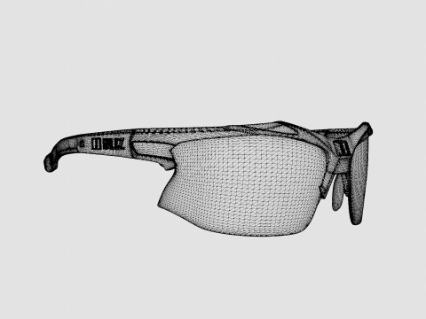 Bliz - Smoke w silver mirror Hybrid Small Pink Sport Glasses 3D 모델