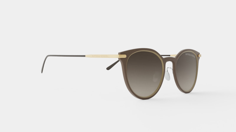 Bottega Veneta - BV0222SK 002 Sunglasses 3D 模型 .c4d .max .obj .3ds .fbx .stl .blend
