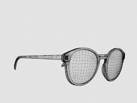 EOE EYEWEAR - Ensamheten Black Sunglasses 3D Модель