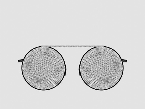 Eco - Antibes Silver Glasses Modello 3D
