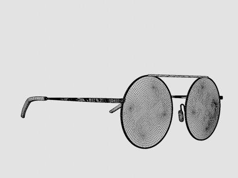 Eco - Antibes Silver Glasses Modello 3D