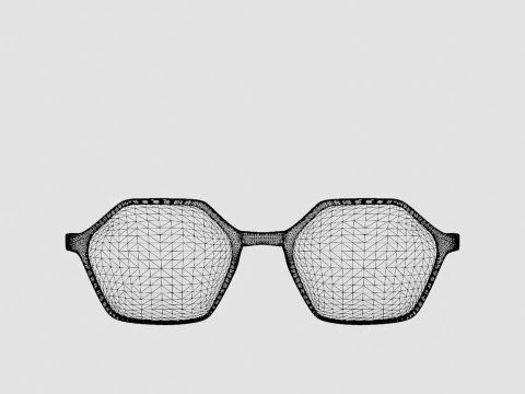 Eco - Gail Black Glasses 3D Model