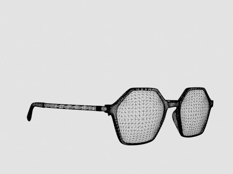 Eco - Gail Black Glasses 3D Model