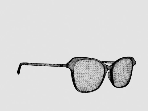 Eco - Loa Black Glasses 3D Model