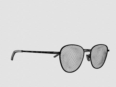 Eco - Manila Lavander Gold Glasses Modèle 3D