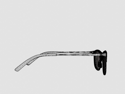 Eco - Maya Matte Burgundy Glasses 3D Model