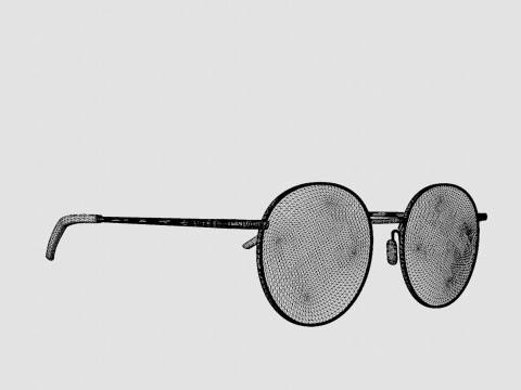 Eco - Naples Gold Glasses 3D 모델