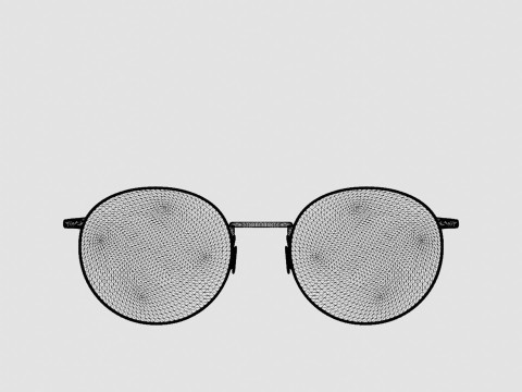 Eco - Naples Lavander Silver Glasses 3Dモデル