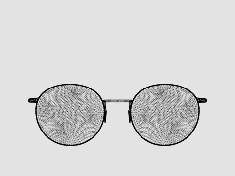 Eco - Naples Pink Rose Gold Glasses 3D Model