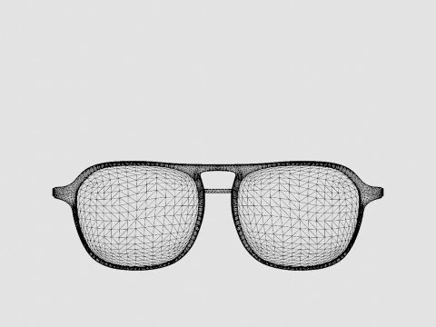 Eco - Nevado Black Spreckled Glasses 3D Model
