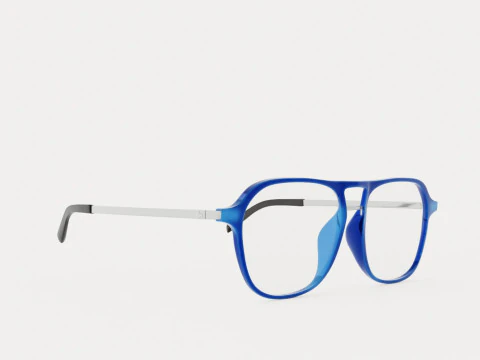 Eco - Nevado Dark Blue Glasses 3D Model