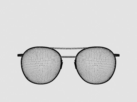 Eco - Osaka Gold Glasses 3D Model