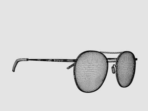 Eco - Osaka Gold Glasses 3D Model