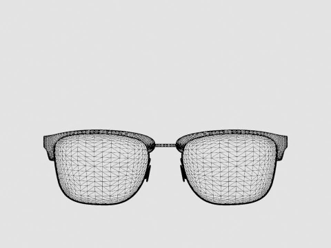 Eco - Russel Grey Blue Glasses 3D Model