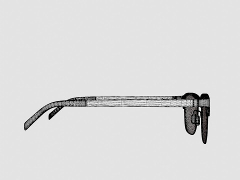 Eco - Russel Grey Blue Glasses 3D Model