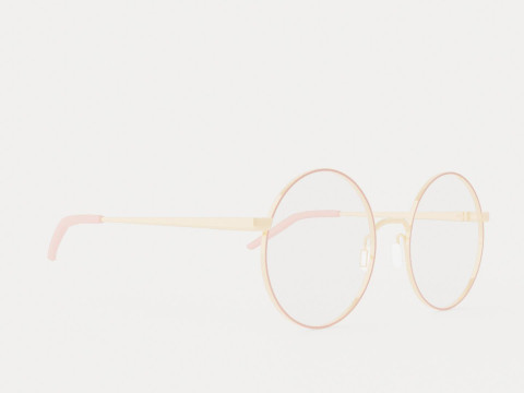 Eco - Verbier Pink Rose Gold Glasses 3D Model