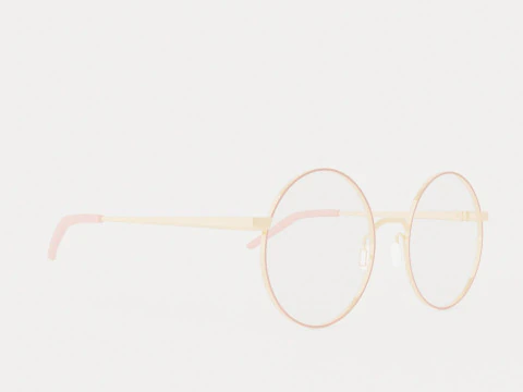Eco - Verbier Pink Rose Gold Glasses 3D Model
