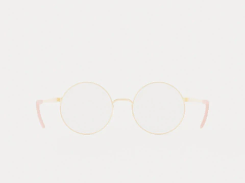 Eco - Verbier Pink Rose Gold Glasses 3D Model
