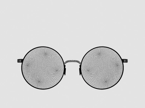 Eco - Verbier Silver Glasses 3D Model