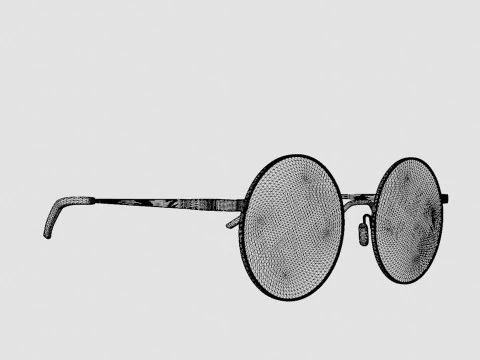 Eco - Verbier Silver Glasses 3D Model