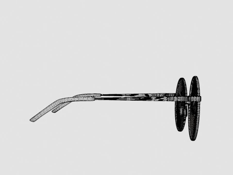 Eco - Verbier Silver Glasses 3D Model