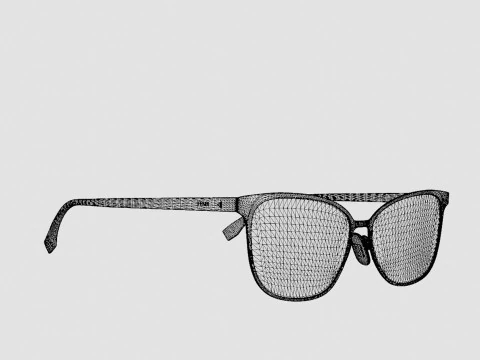 Fendi - FF 0386 J5G Glasses 3D Model