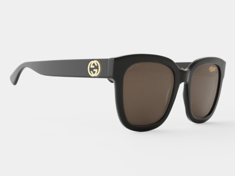 Gucci - GG 0034S 001 Sunglasses 3D Model