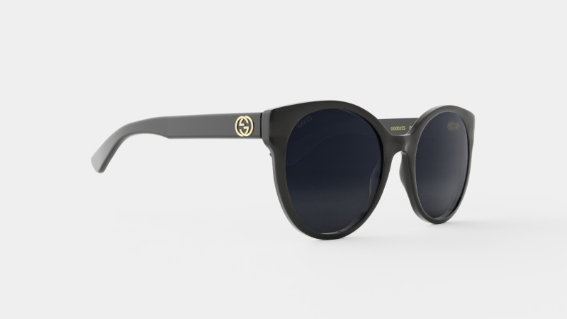 Gucci - GG 0035S 001 Sunglasses 3Dモデル .c4d .max .obj .3ds .fbx .stl .blend