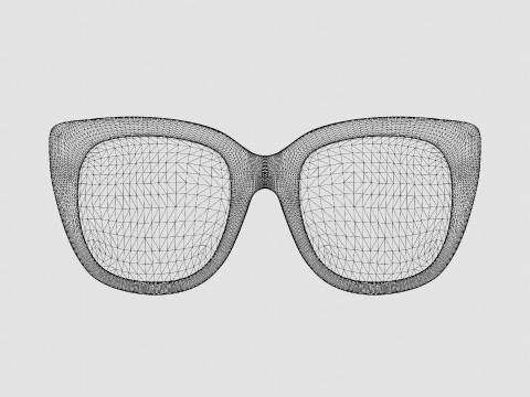 Gucci - GG 0163S 001 Sunglasses 3D Model